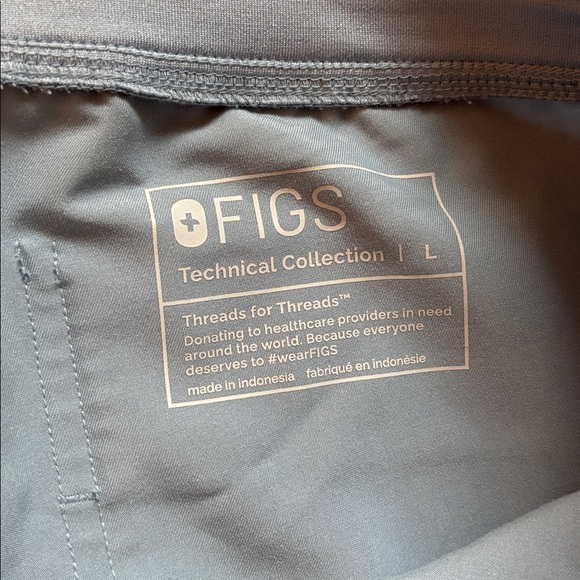 Figs Scrub Set Rafaela Mandarin Top Zamora Jogger Pants Light‎ Blue Gray Medium - Picture 6 of 9